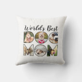 ワールド最高のドッグママ6フォトコラージュ犬の恋人 クッション (裏面)