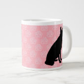 ワールド最高のドッグママ（ピンク） – カスタマイズ可能 ジャンボコーヒーマグカップ (正面右)