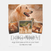 ワールド最高のドッグ母4写真 フリースブランケット (正面)