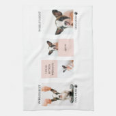 ワールド最高のドッグ・ママ |コラージュ写真 |パステルピンク キッチンタオル (縦)