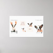 ワールド最高のドッグ・ママ |コラージュ写真 |パステルピンク キャンバスプリント (正面)