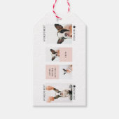 ワールド最高のドッグ・ママ |コラージュ写真 |パステルピンク ギフトタグ (正面)