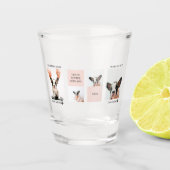 ワールド最高のドッグ・ママ |コラージュ写真 |パステルピンク ショットグラス (正面)
