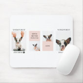 ワールド最高のドッグ・ママ |コラージュ写真 |パステルピンク マウスパッド (マウス)