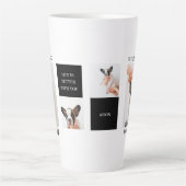 ワールド最高のドッグ・ママ |コラージュ犬の写真 カフェラテマグ (正面)