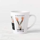 ワールド最高のドッグ・ママ |コラージュ犬の写真 カフェラテマグ (右)