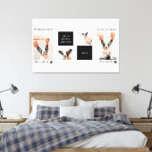 ワールド最高のドッグ・ママ |コラージュ犬の写真 キャンバスプリント (インサイチュ (寝室))