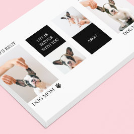 ワールド最高のドッグ・ママ |コラージュ犬の写真 キャンバスプリント