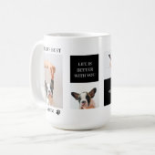 ワールド最高のドッグ・ママ |コラージュ犬の写真 コーヒーマグカップ (正面左)