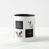 ワールド最高のドッグ・ママ |コラージュ犬の写真 マグカップ (中央)