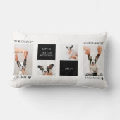 ワールド最高のドッグ・ママ |コラージュ犬の写真 ランバークッション (正面)