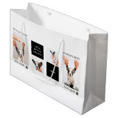 ワールド最高のドッグ・ママ |コラージュ犬の写真 ラージペーパーバッグ (正面アングル)