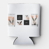 ワールド最高のドッグ・ママ |コラージュ犬の写真 缶クーラー (正面)