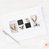 ワールド最高のドッグ・ママ |コラージュ犬の写真 長方形シール (封筒)