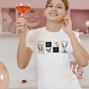 ワールド最高のドッグ・ママ  コラージュ犬の写真 Tシャツ