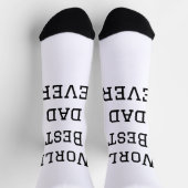 ワールド最高のパパエバー脂肪追加ネーム文字スポーツ文字 ソックス (上部)