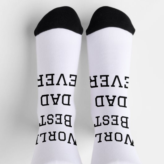 ワールド最高のパパエバー脂肪追加ネーム文字スポーツ文字 ソックス (上部)