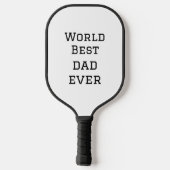 ワールド最高のパパエバー脂肪追加ネーム文字スポーツ文字 ピックルボールラケット (裏面)