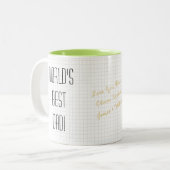 ワールド最高のパパクリスマス父の日誕生日 ツートーンマグカップ (正面左)