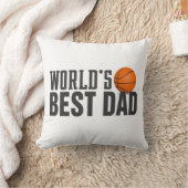 ワールド最高のパパタイポグラフィバスケットボール枕 クッション (ブランケット)