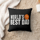 ワールド最高のパパタイポグラフィバスケットボール枕 クッション (ブランケット)