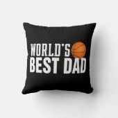 ワールド最高のパパタイポグラフィバスケットボール枕 クッション (裏面)