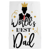 ワールド最高のパパ中抱き枕 ミディアムペーパーバッグ (裏面)