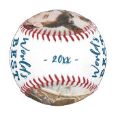 ワールド最高のパパ3 Photo Collage Keepsake 野球ボール (裏面)