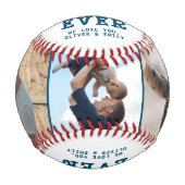 ワールド最高のパパ3 Photo Collage Keepsake 野球ボール (正面)