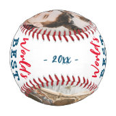 ワールド最高のパパ3 Photo Collage Keepsake 野球ボール (裏面)