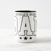 ワールド最高のパパ ツートーンマグカップ (中央)