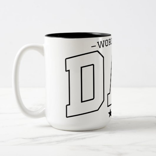 ワールド最高のパパ ツートーンマグカップ (左)