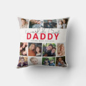 ワールド最高のパパ |写真のコラージュ クッション (裏面)