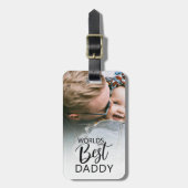 ワールド最高のパパ |写真 ラゲッジタグ (正面縦)