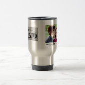 ワールド最高のパパ-名前付カスタムき写真 トラベルマグ (中央)