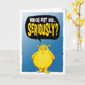 ワールド最高のパパ...真剣(2018) カード (黄色い花)