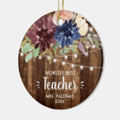 ワールド最高のパーソナライズされた先生バーンフェアリアリティライト セラミックオーナメント (左)