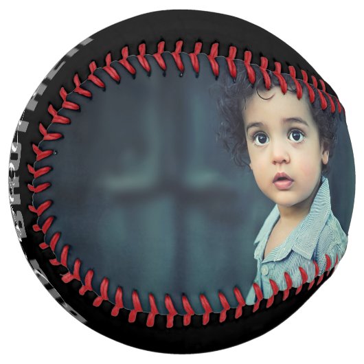 ワールド最高のビッグブラザー写真パーソナライズされた文字 ソフトボール (正面左)