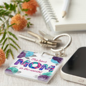 ワールド最高のブルーバイオレットフローラのMOM キーホルダー (正面右)