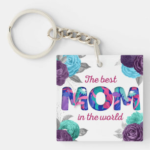 ワールド最高のブルーバイオレットフローラのMOM キーホルダー