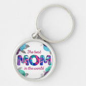 ワールド最高のブルーバイオレットフローラのMOM キーホルダー (正面)