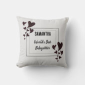 ワールド最高のベビーシッターハートチャイルドケアナニー クッション (正面)