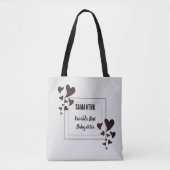 ワールド最高のベビーシッターハートチャイルドケアナニー トートバッグ (正面)