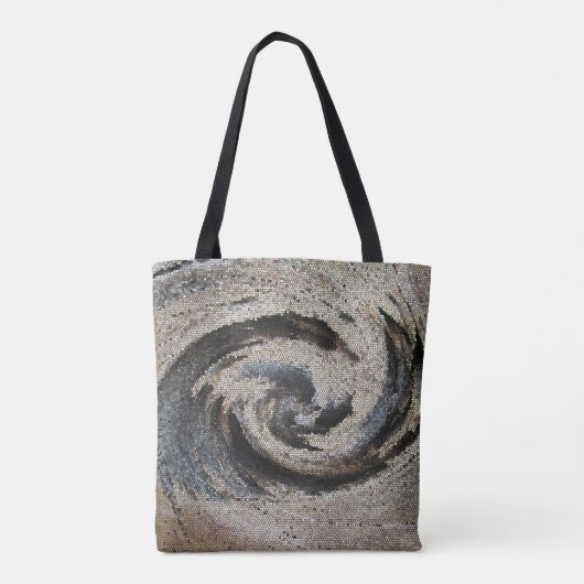 ワールド最高のベビーシッターブラウンモザイク介護士 トートバッグ (裏面)