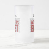 ワールド最高のボスグランジレタリング名前をカスタムするB20 フロストグラスビールジョッキ (中央)