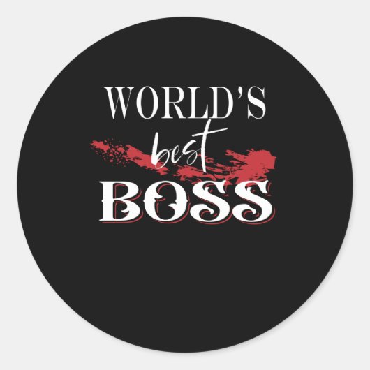 ワールド最高のボス ラウンドシール (正面)