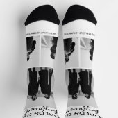 ワールド最高のボーイフレンドフォトコラージュ靴下 ソックス (上部)