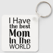 ワールド最高のママエレガントーの白黒スクリプト キーホルダー (裏面)