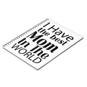 ワールド最高のママエレガントーの白黒スクリプト ノートブック (左側)