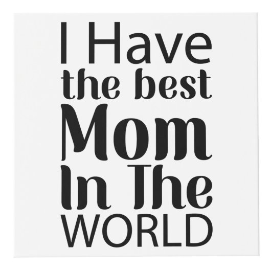 ワールド最高のママエレガントーの白黒スクリプト フォトキューブ (正面)